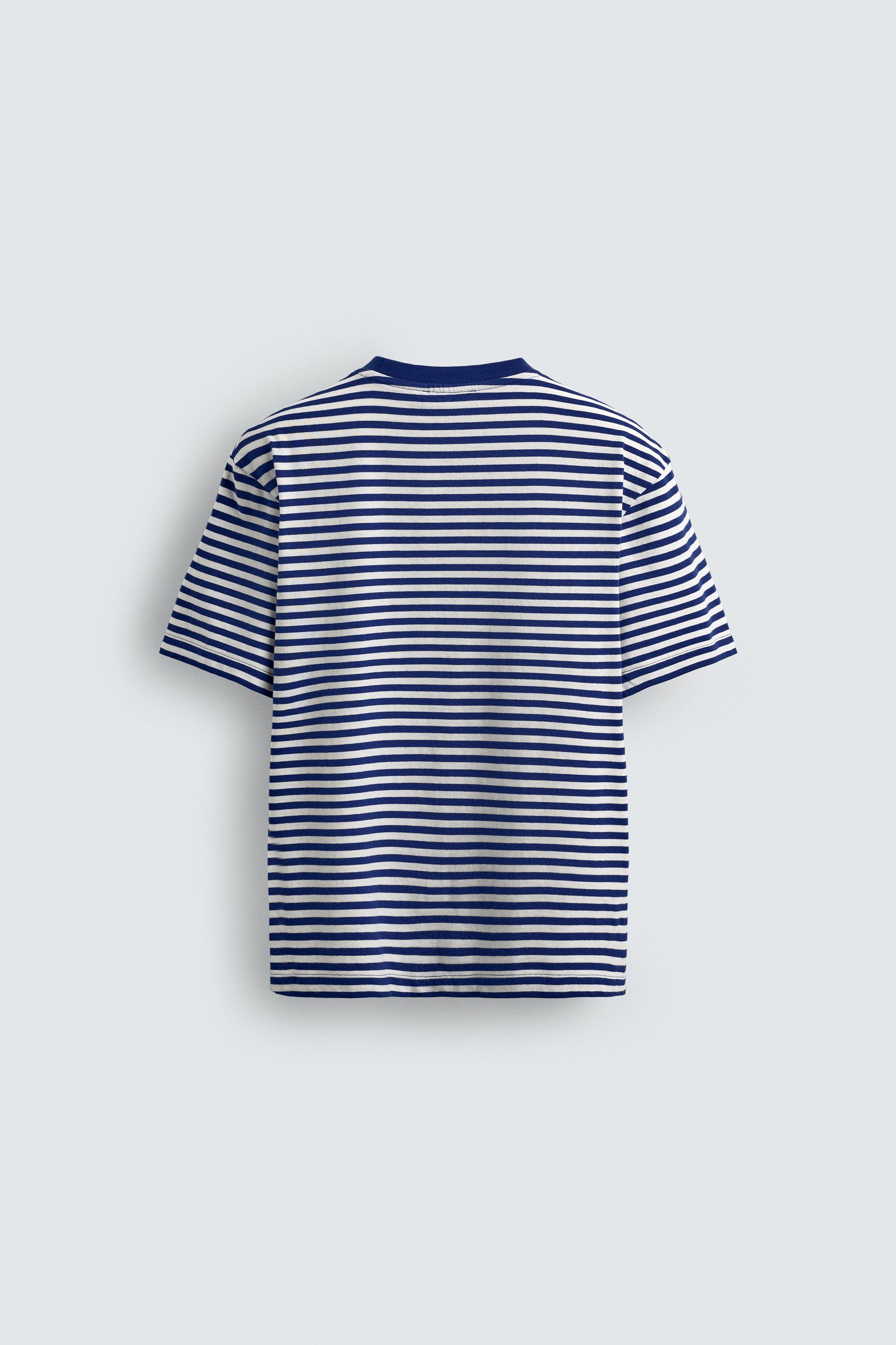 REGULAR FIT STRIPED JACQUARD T-SHIRT